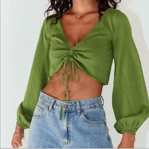 Princess Polly Lira green top